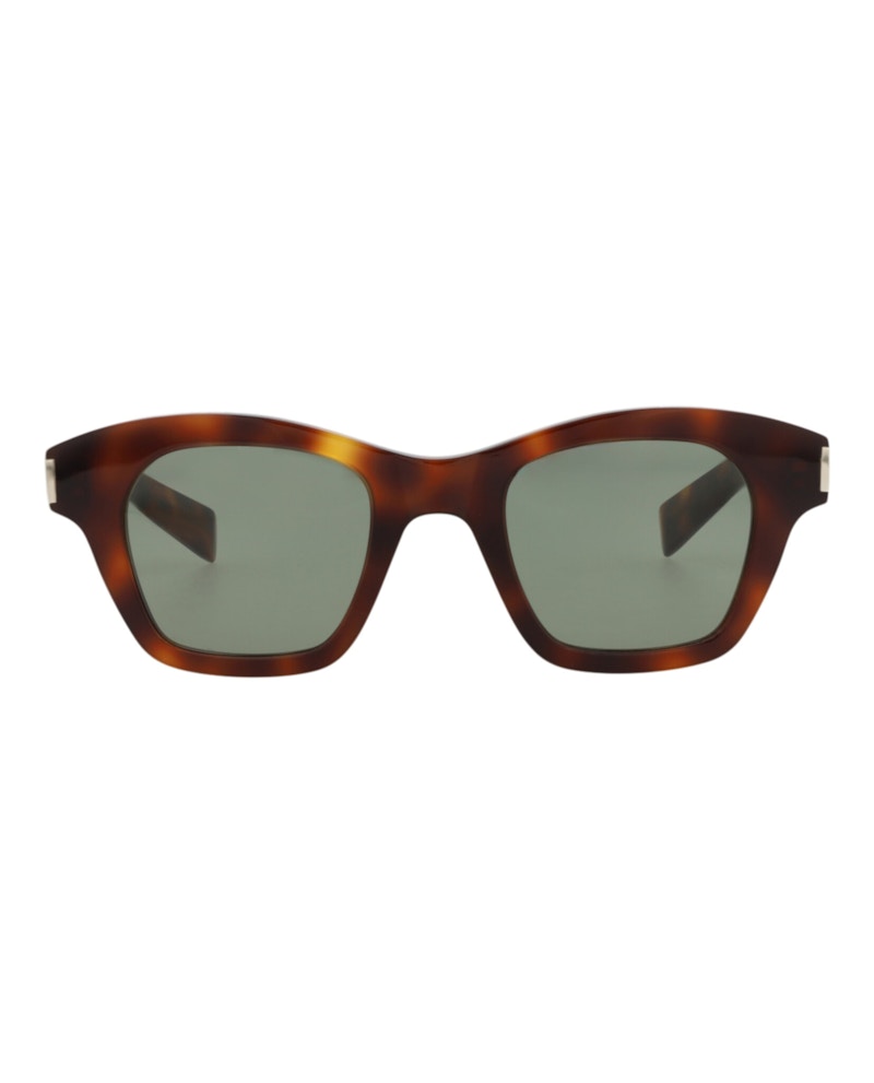 Saint Laurent Square-Frame Recycled Acetate Sunglasses Havana Havana Green (SL592-30014072-003)