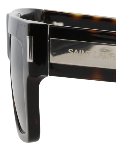 Saint Laurent Square-Frame Recycled Acetate Sunglasses Havana Havana Grey (SL628-30014611-003)