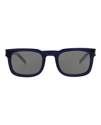 Saint Laurent Square Rectangle Sunglasses Blue/Silver (SL581-30014111-006)