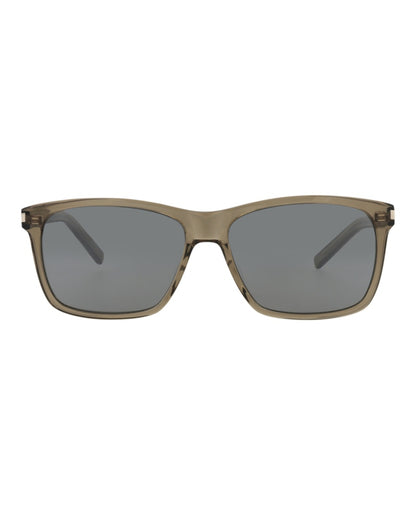 Saint Laurent Square Rectangle Sunglasses Brown/Brown/Silver (SL339-30008541-005)