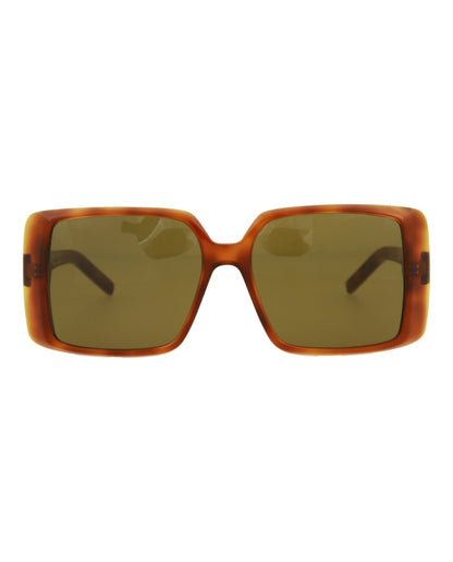 Saint Laurent Square Rectangle Sunglasses Havana/Havana/Brown (SL451-30011071-005)