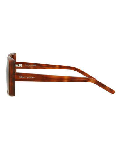 Saint Laurent Square Rectangle Sunglasses Havana/Havana/Brown (SL451-30011071-005)