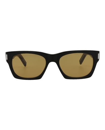 Saint Laurent Square Sunglasses Black/Black/Yellow (SL402-30009329-010)