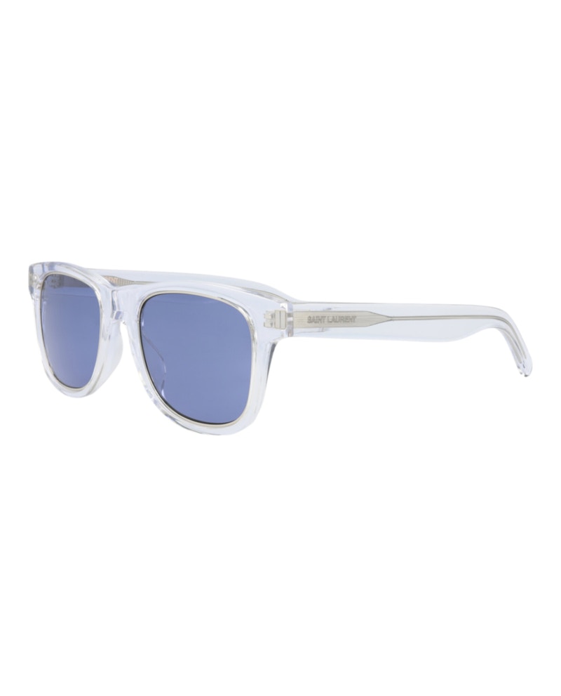 Saint Laurent Square Sunglasses Crystal/Crystal/Blue (SL51RIM-30013258-004)
