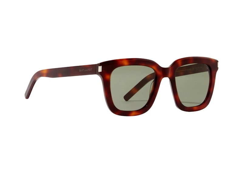 Saint Laurent Square Sunglasses Havana-Green (SL465-002-51)