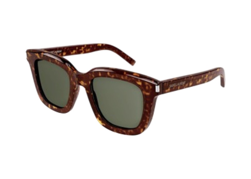 Saint Laurent Square Sunglasses Havana-Green (SL465-002-51)