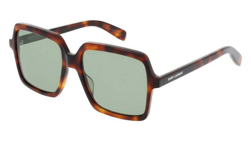 Saint Laurent Square Sunglasses Havana/Havana/Green (SL174-30001575-002)