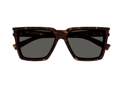 Saint Laurent Square Sunglasses Havana Havana Grey-Grey (SL-610-F-002)