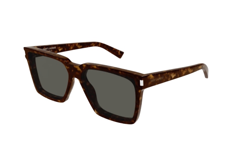 Saint Laurent Square Sunglasses Havana Havana Grey-Grey (SL-610-F-002)
