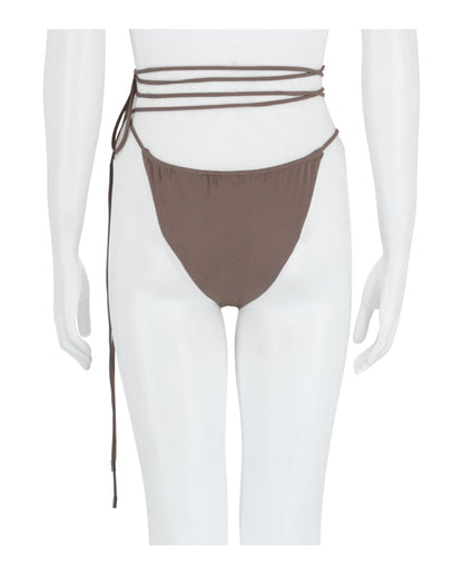 Saint Laurent Strappy Bikini Bottom Grey