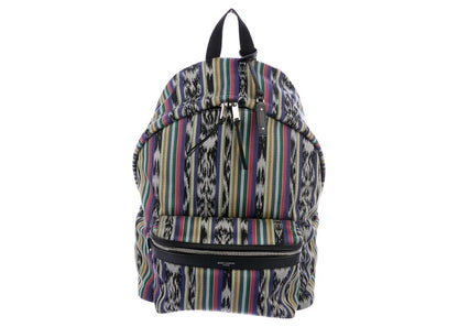 Saint Laurent Striped City Backpack Multicolor