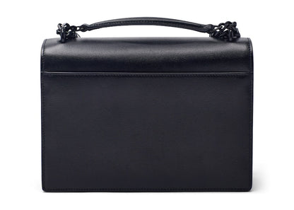 Saint Laurent Sunset Shoulder Bag Calfskin Black-tone Medium Black