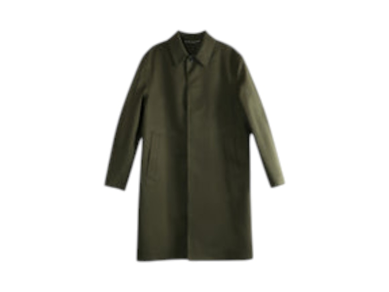Saint Laurent Thermal Waterproof Raincoat Vert Fonce