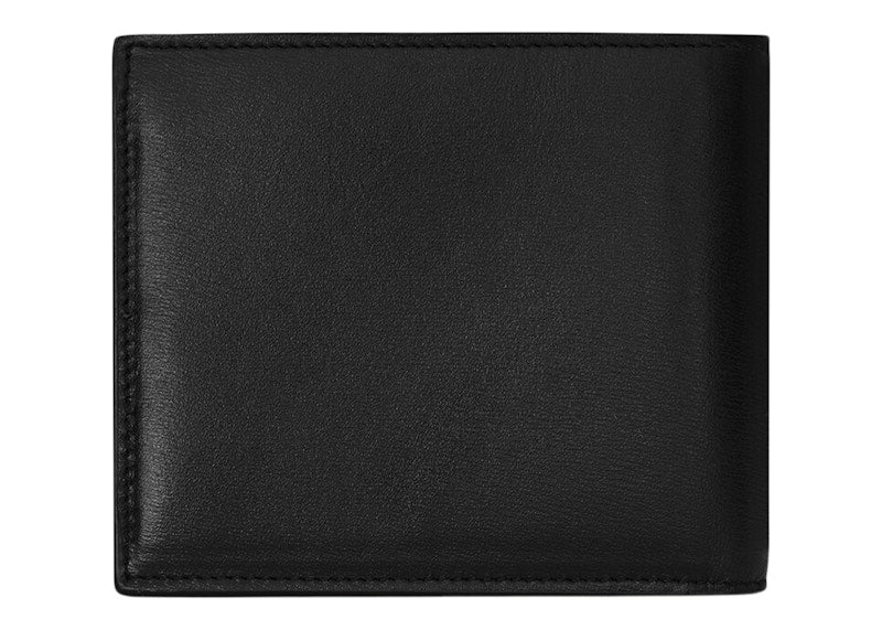 Saint Laurent Tiny Cassandre East/West Bifold Wallet In Shiny Leather Black