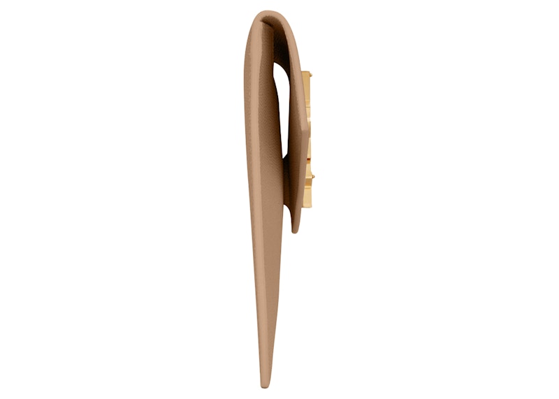 Saint Laurent Uptown Pouch Grain de Poudre Embossed Dark Beige