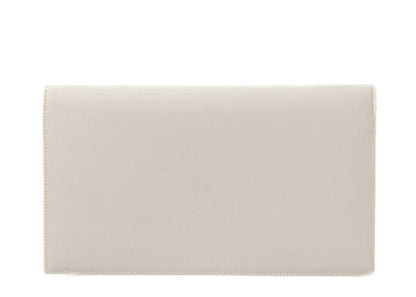 Saint Laurent Uptown Pouch Grain de Poudre White
