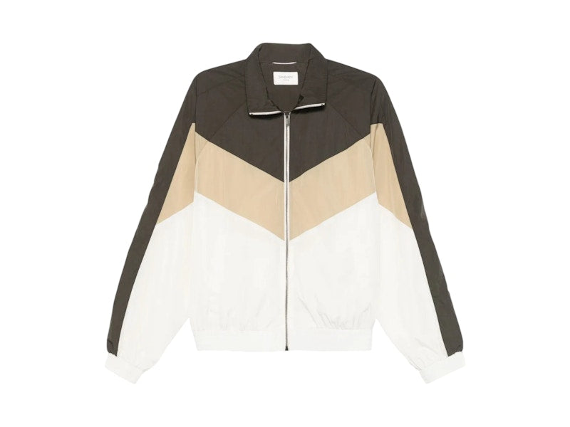 Saint Laurent Veste De Sport Decou Jacket Marron Ebene/Ecru/Be