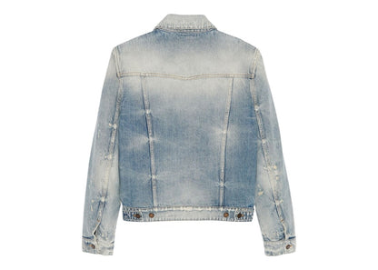 Saint Laurent Women's Boyfriend Denim Jacket Hilton Sky Blue