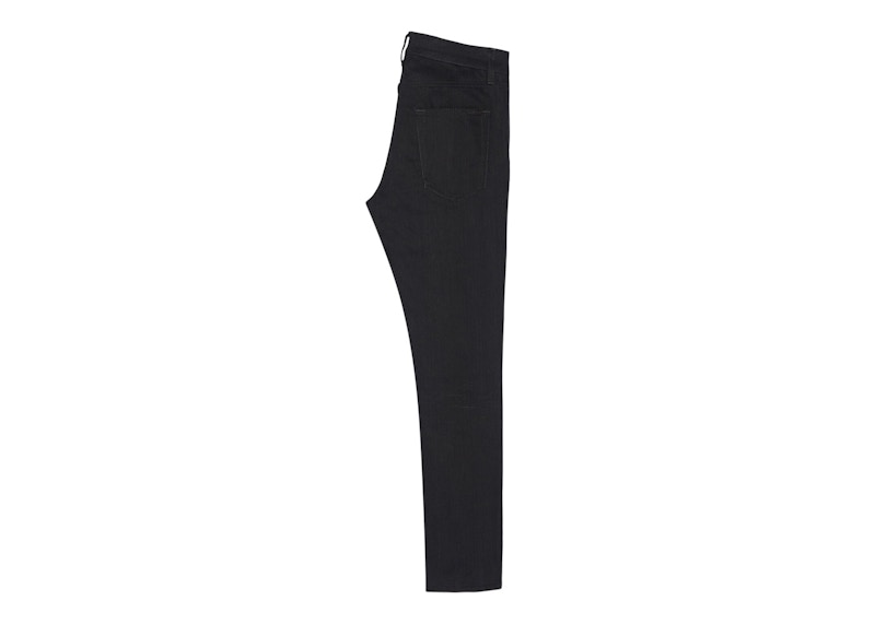 Saint Laurent Women's Cropped Skinny-Fit Denim Jeans Used Black
