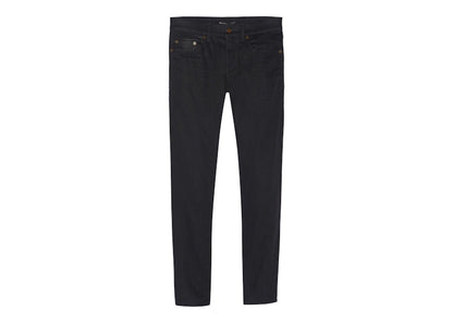 Saint Laurent Women's Cropped Skinny-Fit Denim Jeans Used Black
