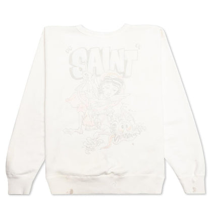 Saint Michael Crewneck Sweatshirt White