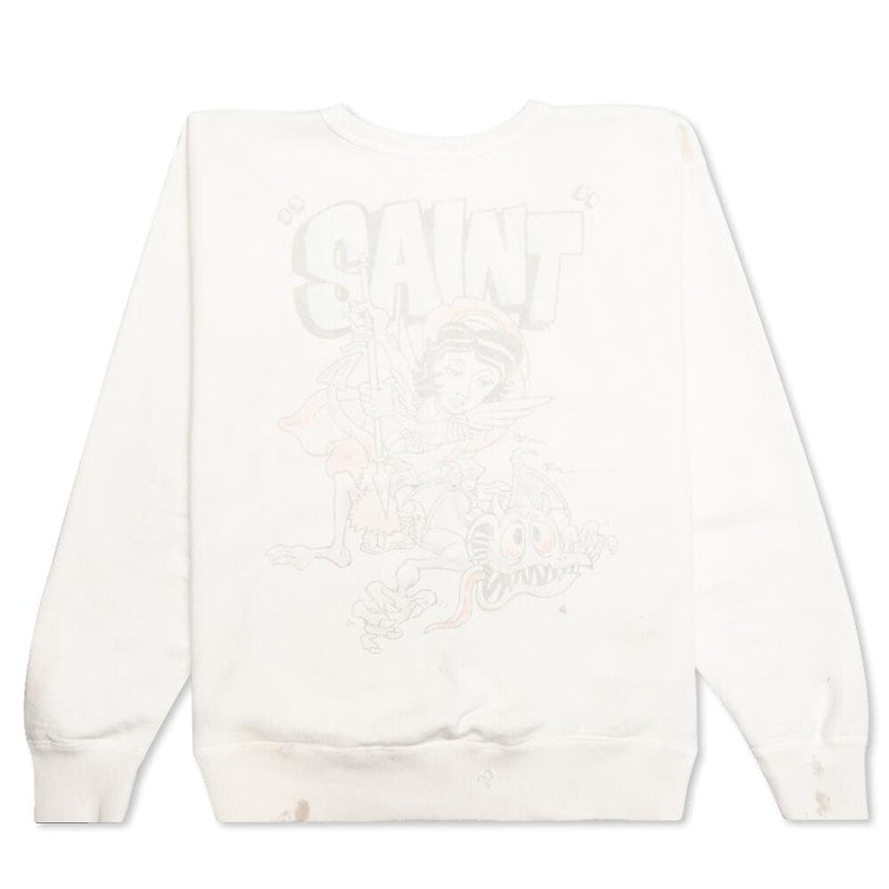 Saint Michael Crewneck Sweatshirt White