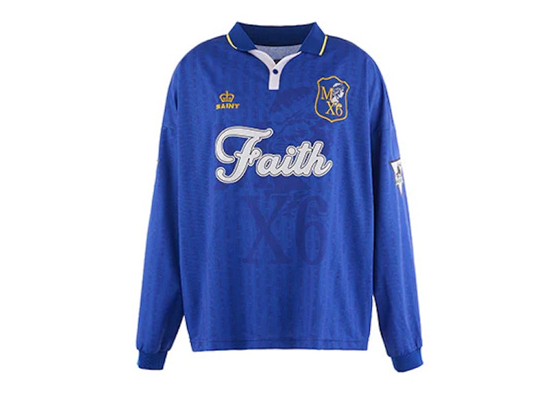 Saint Michael Faith Soccer Shirt Blue