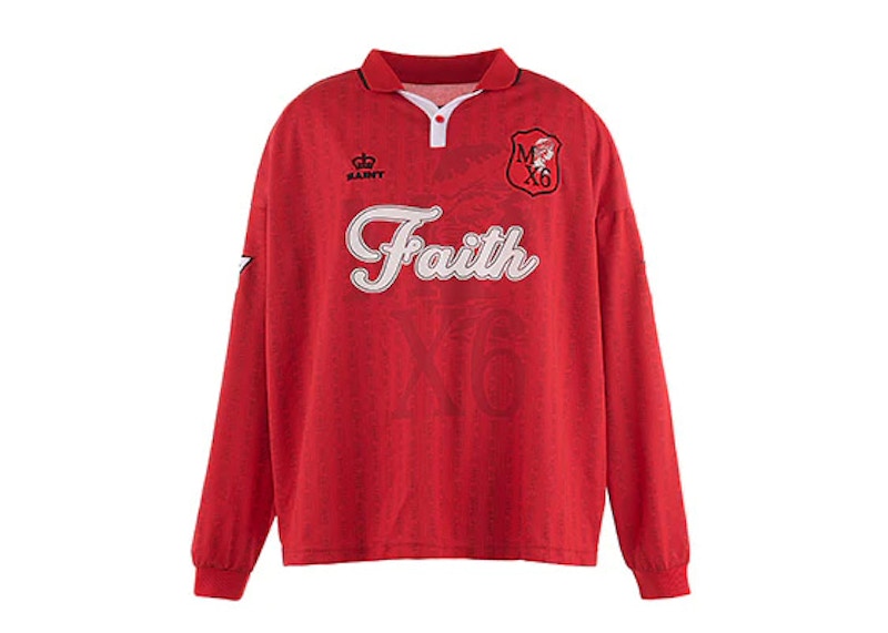 Saint Michael Faith Soccer Shirt Red