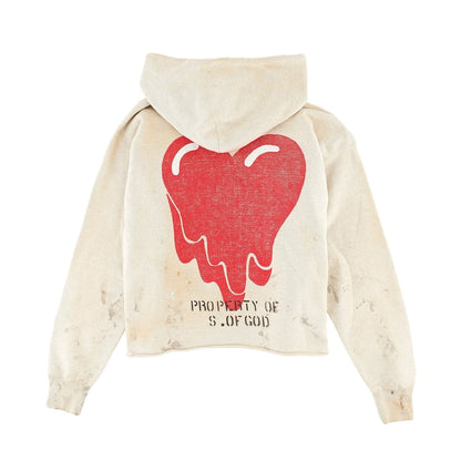 Saint Michael x Emotionally Unavailable Hoodie Beige