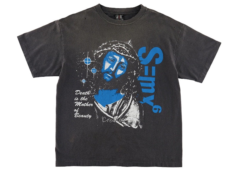 Saint Mxxxxxx Death is MTHR T-Shirt Vintage Black