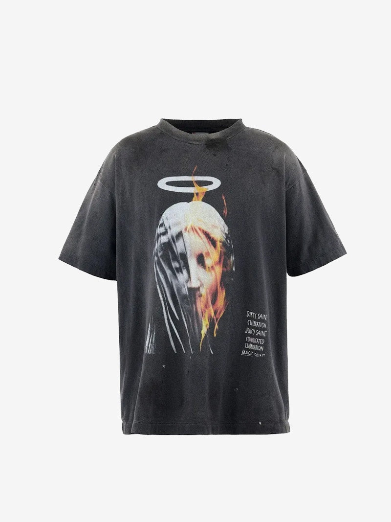 Saint Mxxxxxx Devil Daddy Ss T-shirt Black