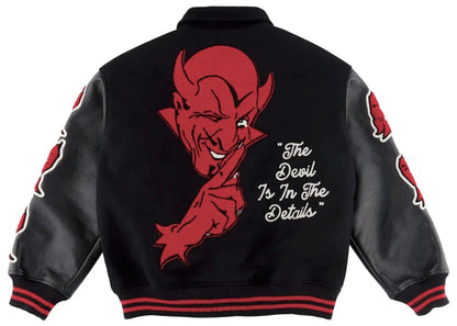 Saint Mxxxxxx Devil Varsity Jacket Black
