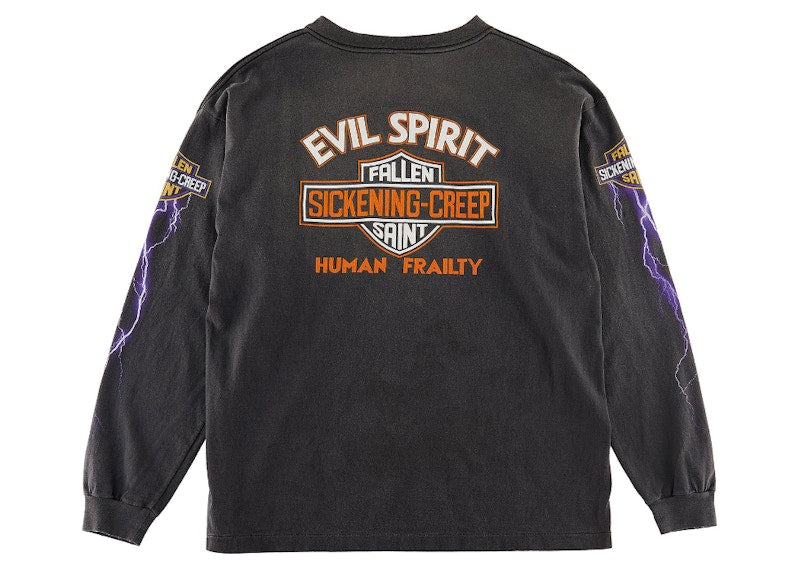 Saint Mxxxxxx Evil Spilit L/S T-Shirt Vintage Black