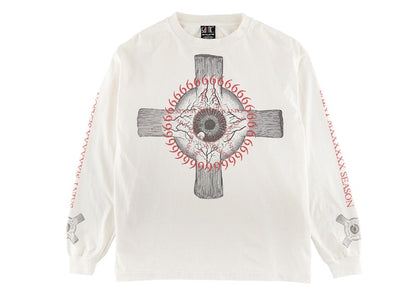 Saint Mxxxxxx Eye Ball L/S T-Shirt Vintage White