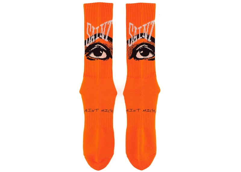 Saint Mxxxxxx Eye Socks Orange