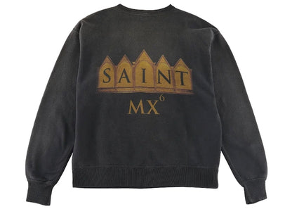 Saint Mxxxxxx Face Sweatshirt Vintage Black