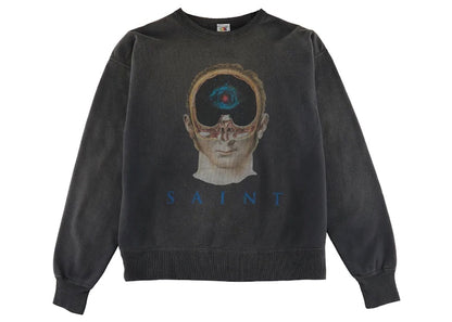 Saint Mxxxxxx Face Sweatshirt Vintage Black