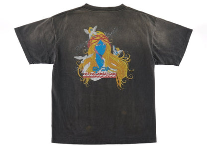 Saint Mxxxxxx Face T-Shirt Vintage Black
