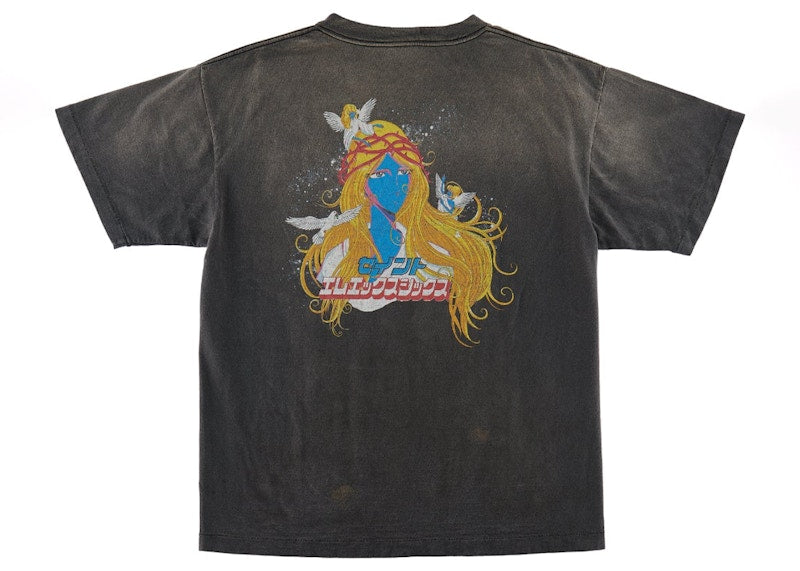 Saint Mxxxxxx Face T-Shirt Vintage Black