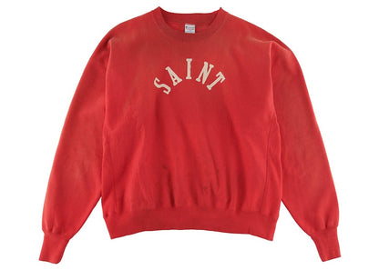 Saint Mxxxxxx Faith Crewneck Sweatshirt Red