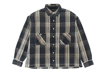Saint Mxxxxxx Flannel Check Shirt Black