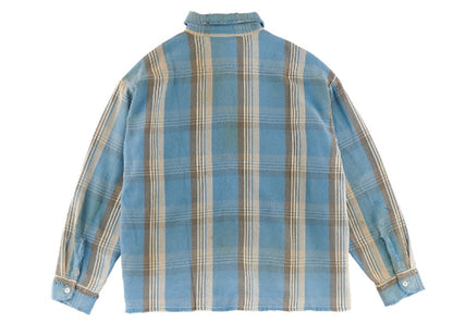 Saint Mxxxxxx Flannel Check Shirt Blue