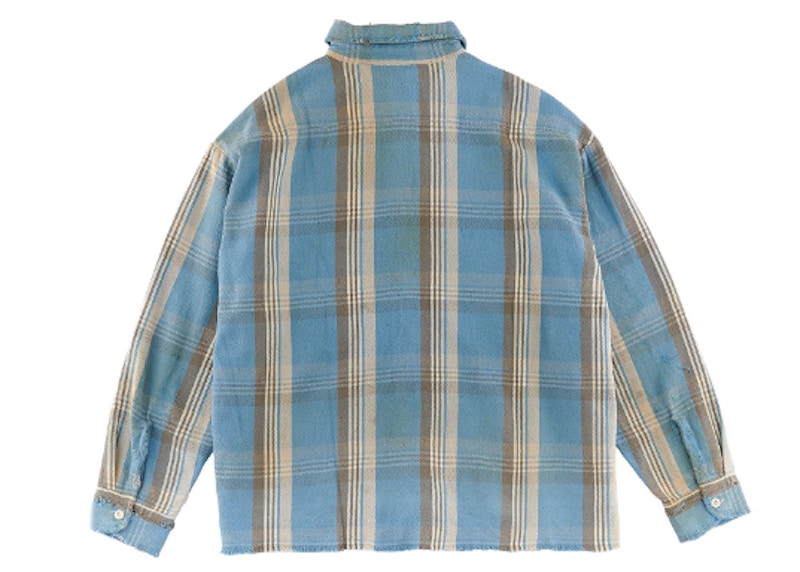 Saint Mxxxxxx Flannel Check Shirt Blue