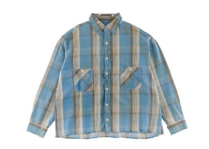 Saint Mxxxxxx Flannel Check Shirt Blue