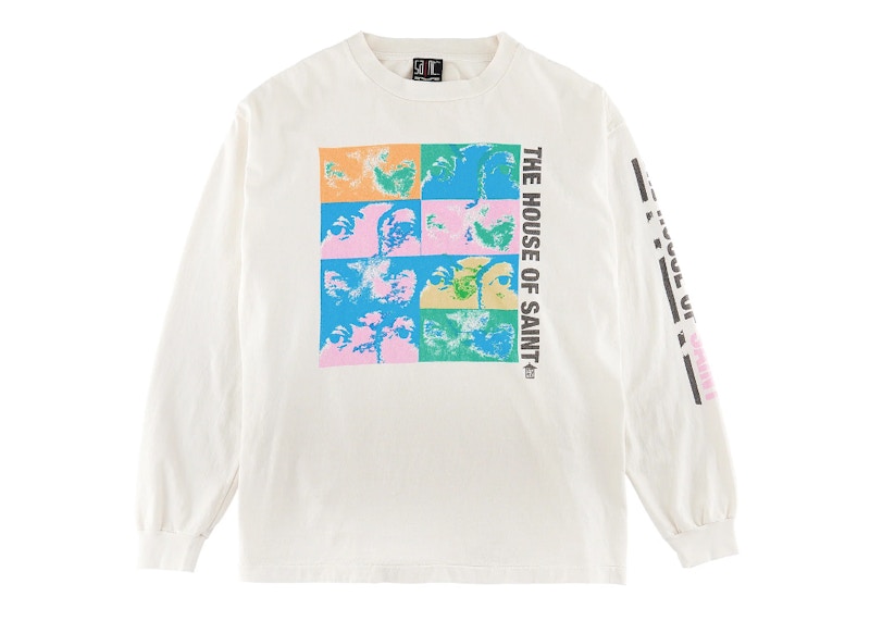 Saint Mxxxxxx House Saint L/S T-Shirt Vintage White