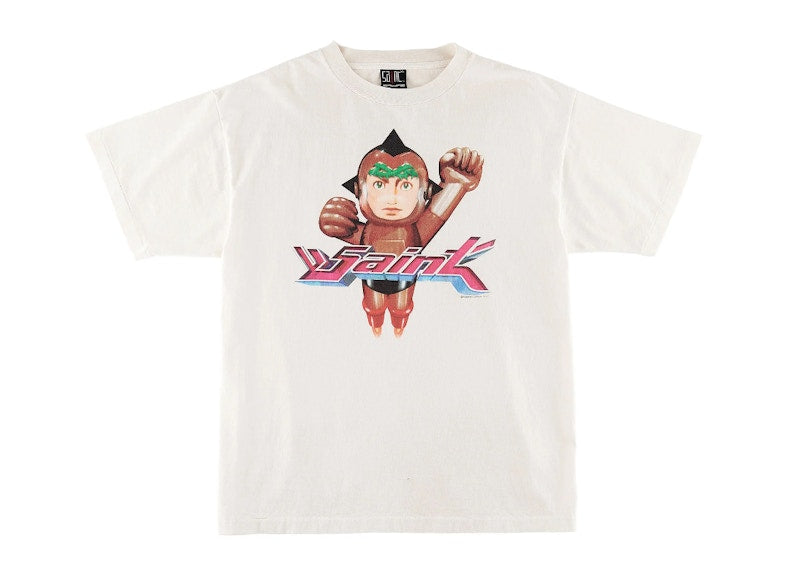 Saint Mxxxxxx Iron Baby T-Shirt Vintage White