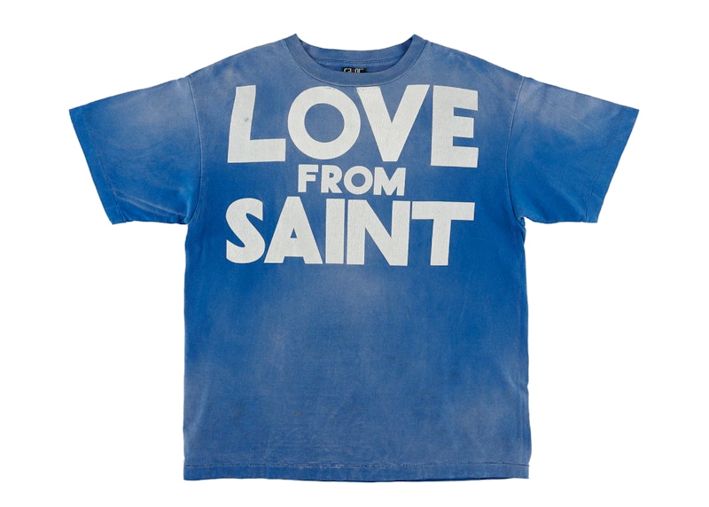 Saint Mxxxxxx Love From Saint T-Shirt Vintage Blue