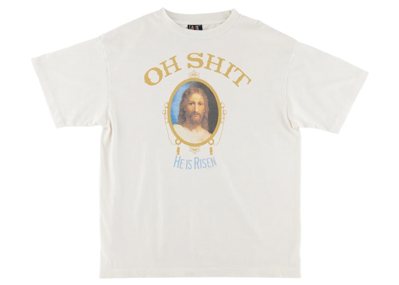 Saint Mxxxxxx Oh Shit T-Shirt Vintage White