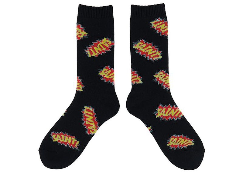 Saint Mxxxxxx Pow Socks Black