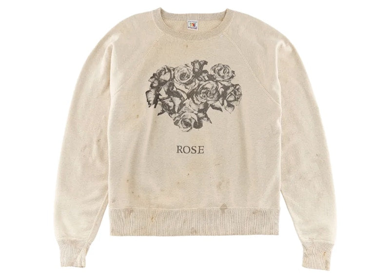Saint Mxxxxxx Rose Crewneck Vintage Grey